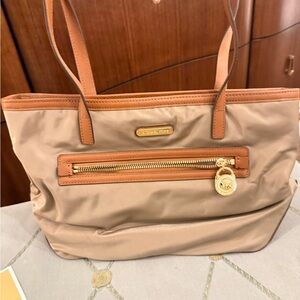 Michael Kors Beige and Brown Tote